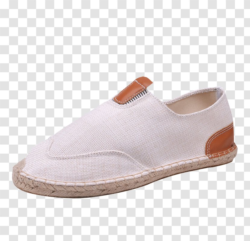 Slip-on Shoe Suede Espadrille White - Linen Shoes Breathable Canvas Transparent PNG