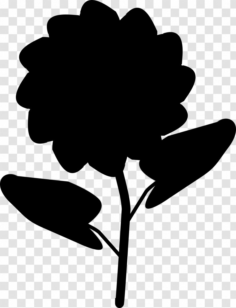 Black & White - Plant - M Clip Art Leaf Silhouette Stem Transparent PNG