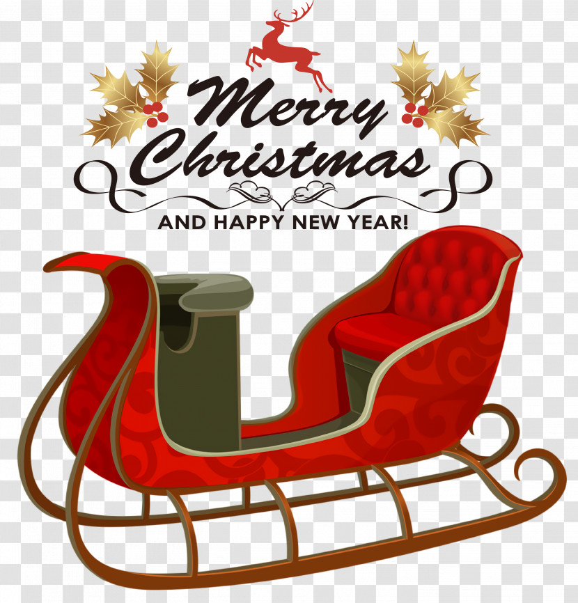 Merry Christmas Happy New Year Transparent PNG