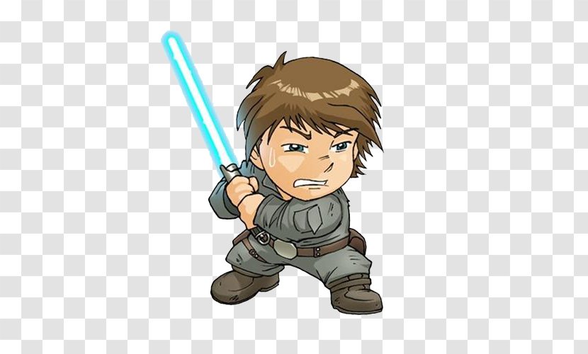 Obi-Wan Kenobi Anakin Skywalker Star Wars Drawing - Cartoon - Q Version Of Characters Transparent PNG
