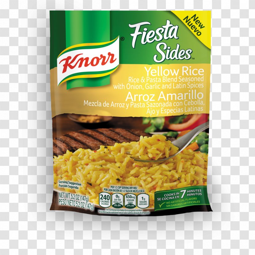 Vegetarian Cuisine Fettuccine Alfredo Pesto Pasta Flavor - Knorr - Yellow Rice Transparent PNG