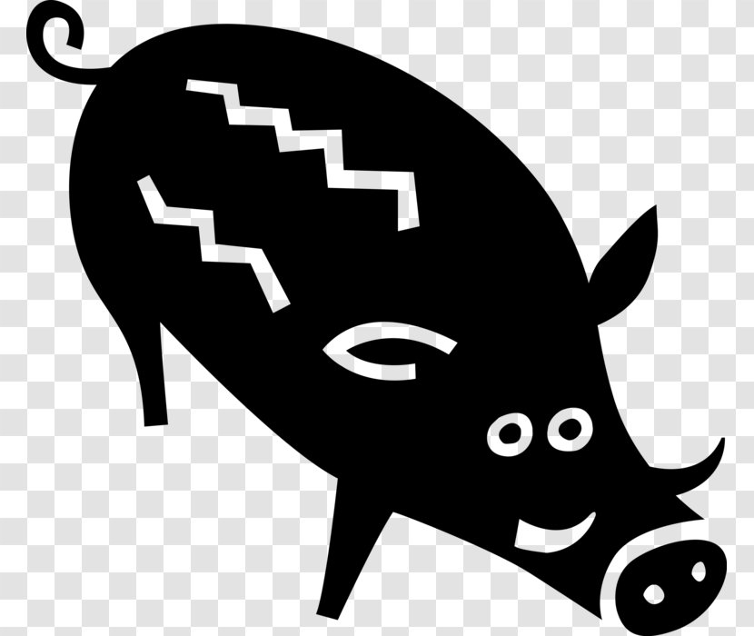Clip Art Wild Boar Vector Graphics Illustration Image - Suidae - Hog Silhouette Pig Transparent PNG