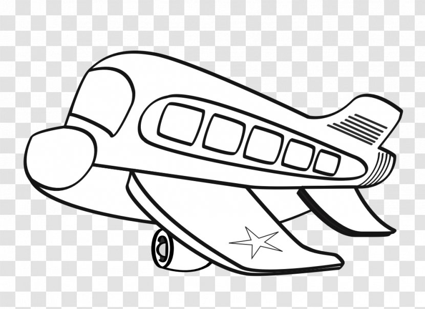 Airplane Aircraft Black And White Clip Art - Propeller - Pictures Transparent PNG