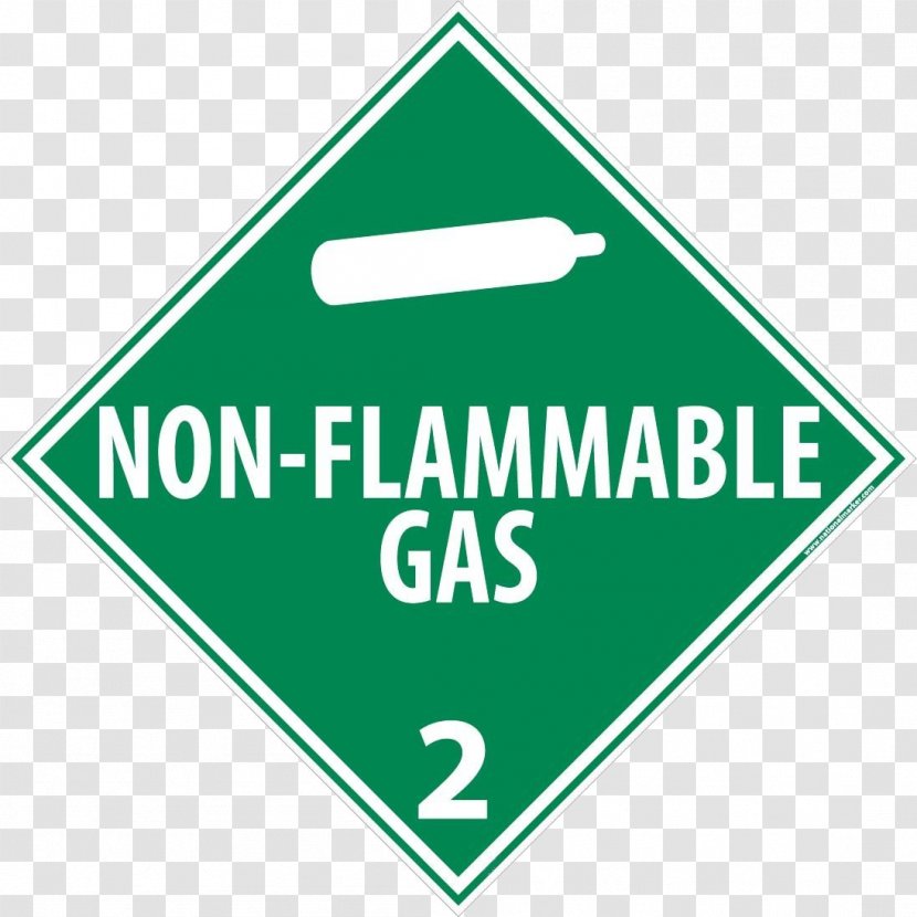HAZMAT Class 2 Gases Dangerous Goods Combustibility And Flammability Placard - Gas - Flammable Transparent PNG