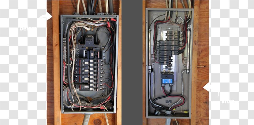 Distribution Board Electrical Wires & Cable Circuit Breaker Electricity Wiring Diagram - Professional Electrician Transparent PNG