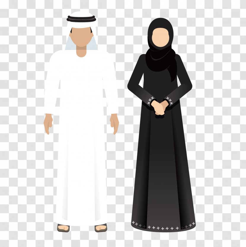 Abu Dhabi Emirates Towers Dubai Clip Art - Dress - Arab Men And Women Transparent PNG