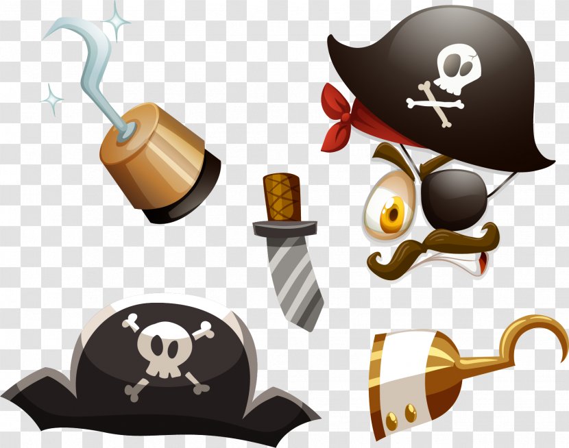 Piracy Royalty-free Clip Art - Brand - Vector Hand Painted Pirate Pattern Transparent PNG