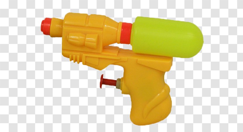 Water Gun Toy Plastic Firearm - Yellow - A Transparent PNG