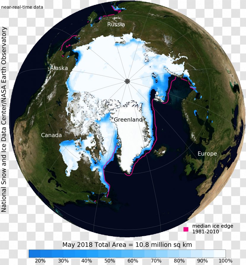 Arctic Ocean Greenland Ice Sheet National Snow And Data Center Pack Sea - Earth Transparent PNG