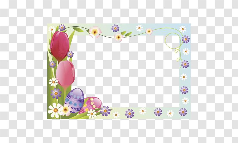 Easter Bunny Icon - Pink - Fresh Style Border Pattern Transparent PNG
