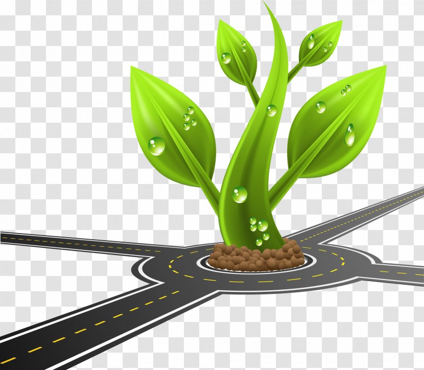 Photography Drawing Illustration - Lijnperspectief - The Plants In Highway Transparent PNG