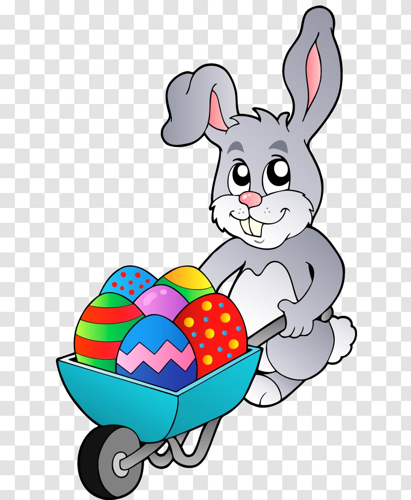 Easter Bunny Egg Rabbit Clip Art - Cartoon Transparent PNG