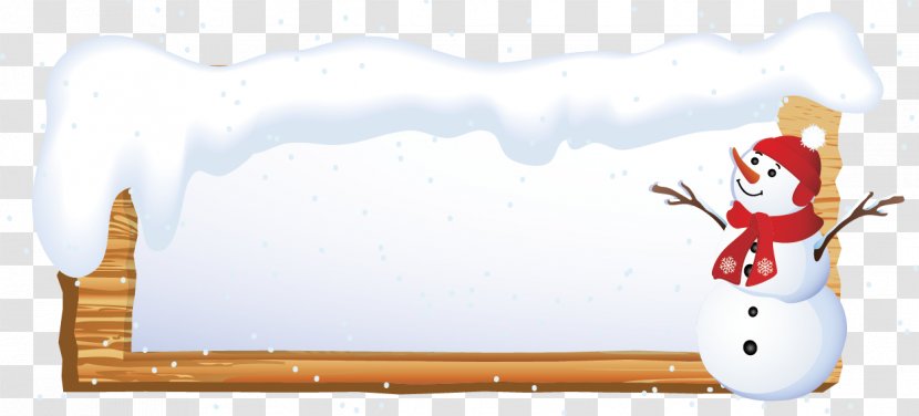 Snowman Snowflake Banner - Snow - Brand Transparent PNG