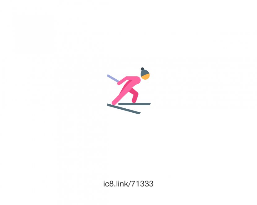 Cross-country Skiing Font - Logo Transparent PNG