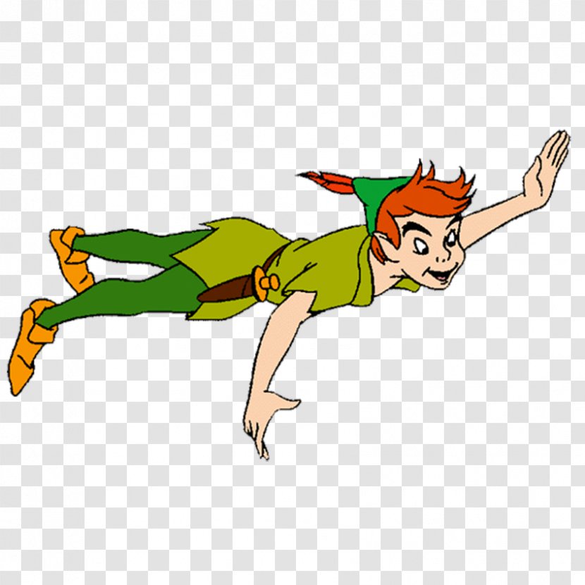 Peter Pan Tinker Bell And Wendy Darling Clip Art - Flying By Transparent PNG