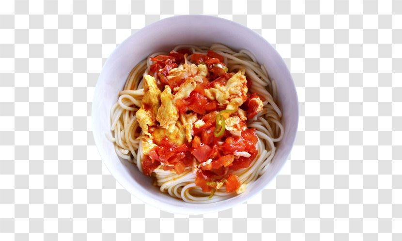 Spaghetti Alla Puttanesca Shrimp Roe Noodles Fra Diavolo Sauce Lor Mee - Food - Eggs, Tomato Surface Transparent PNG