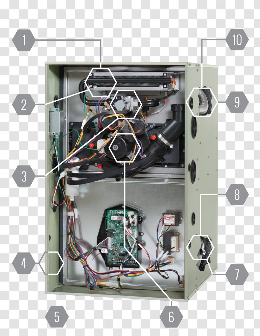 Furnace HVAC Trane Heating System Central - Machine - Hvac Parts Supplies Transparent PNG