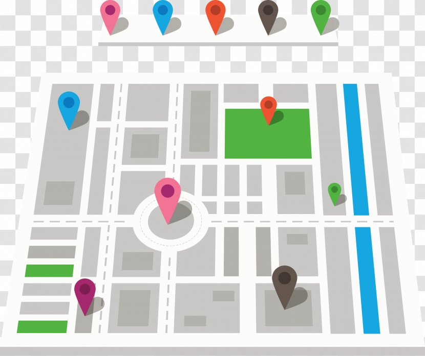 GPS Navigation Device Map Euclidean Vector Icon - Gps - City Street Transparent PNG