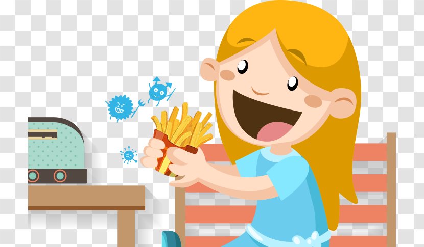 French Fries Cartoon Drawing Illustration - Play - Eating Chips Transparent PNG