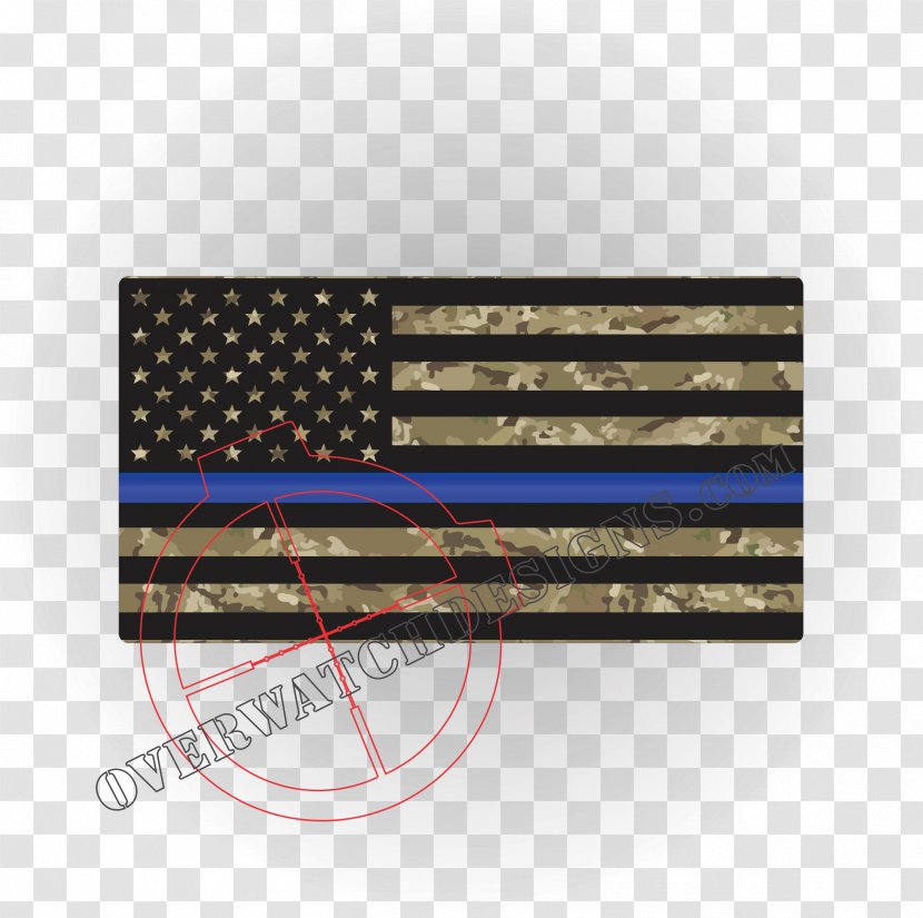 Flag Of The United States Thin Blue Line Red - Decal Transparent PNG