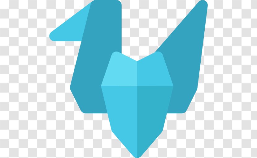 Origami Style - Azure - Turquoise Transparent PNG