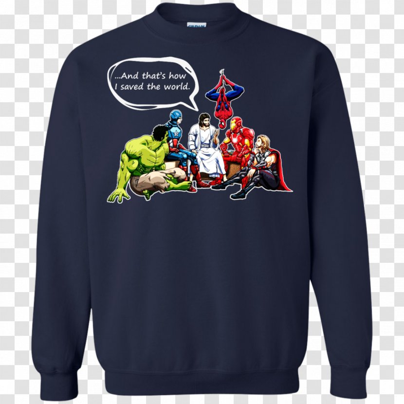 T-shirt Hoodie Sweater Sleeve - Outerwear - Super Heroes Transparent PNG