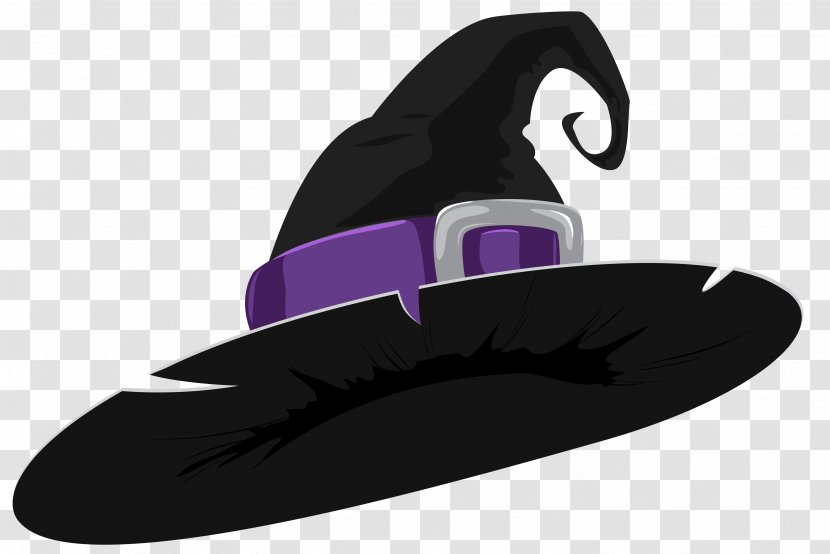 Witch Hat Clip Art - Black And Purple Clipart Image Transparent PNG