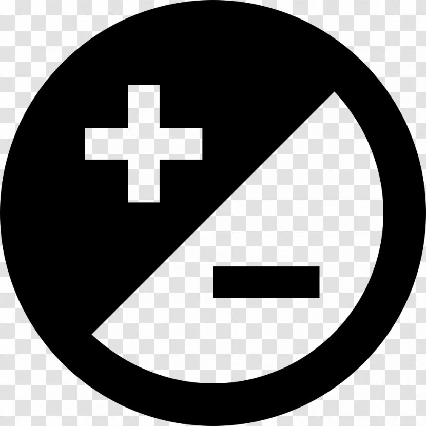Symbol Plus-minus Sign Plus And Minus Signs - Button Transparent PNG