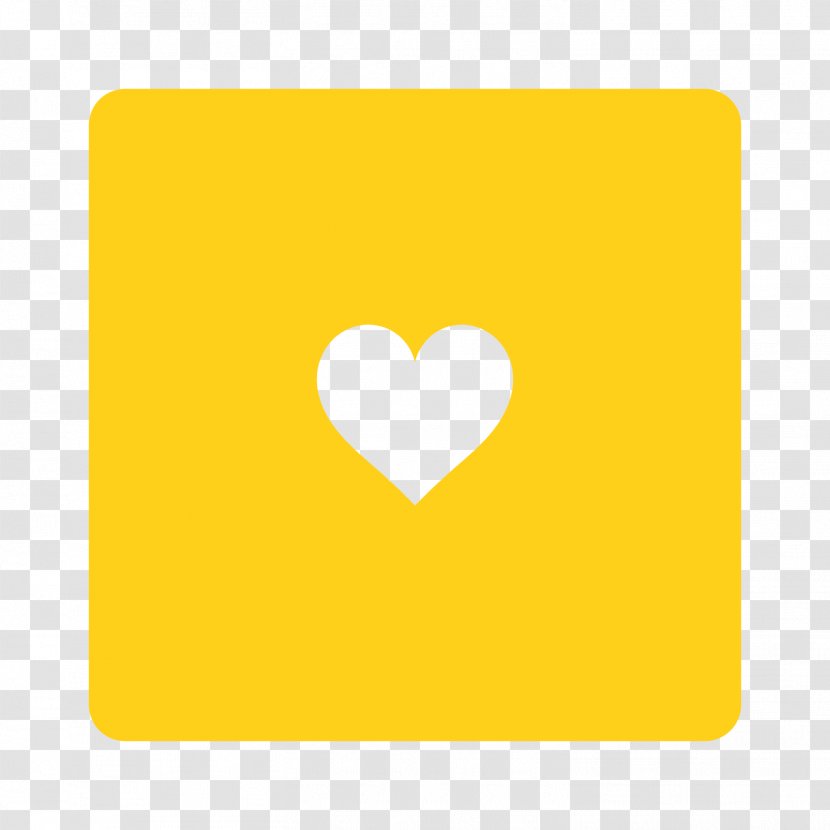 Heart Stamp Mark Yellow. - Button - Rectangle Transparent PNG