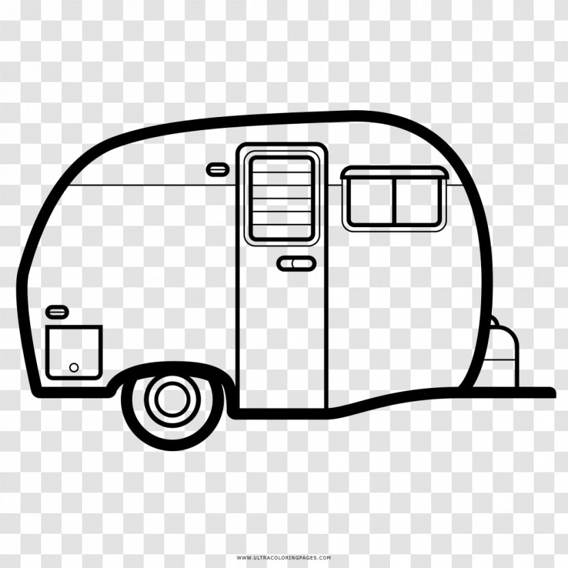 Drawing Caravan Campervans Coloring Book Motor Vehicle - Tren Transparent PNG