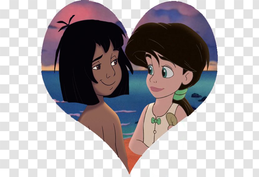 Mowgli Love Couple Art Friendship - Silhouette - Is In The Air Transparent PNG
