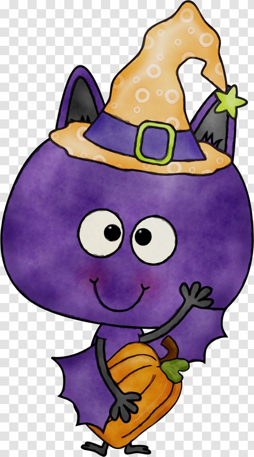 Watercolor Season - Witch Hat - Purple Transparent PNG