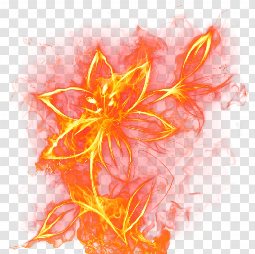 Mario Fire Flower - Watercolor Painting - Beautiful Clipart Picture Transparent PNG