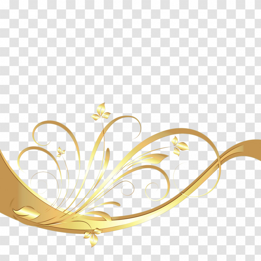 Yellow Ornament Heart Transparent PNG