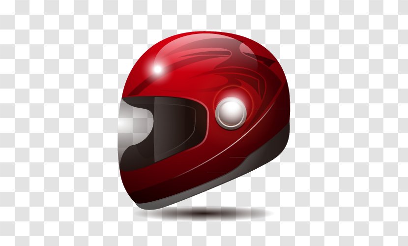 Bicycle Helmet Motorcycle Euclidean Vector - Bicycles Equipment And Supplies - Red Transparent PNG