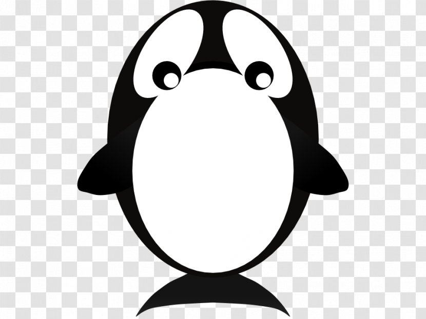 Penguin White Cartoon Clip Art - Black And Transparent PNG
