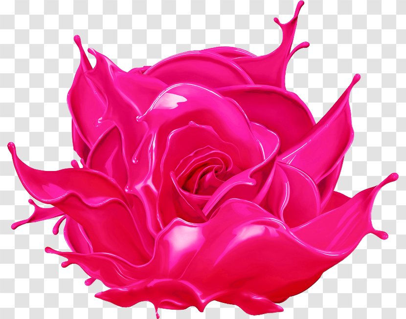 Garden Roses Paint Flower Ink Clip Art - Pink Transparent PNG