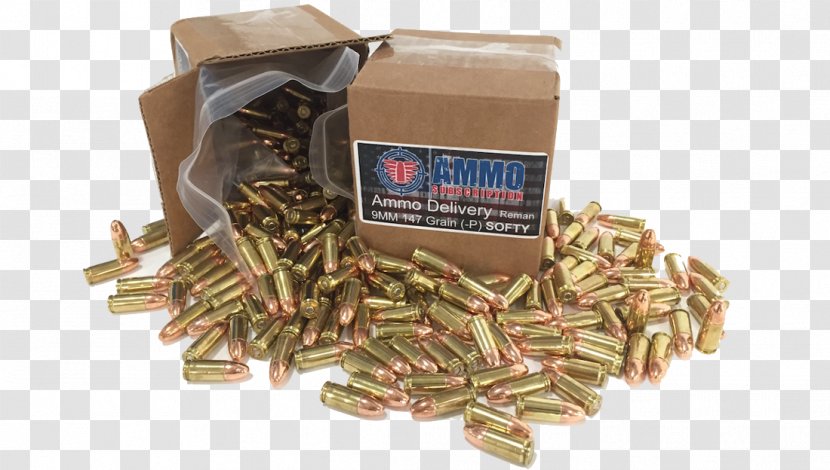 Bullet Cartridge 9×19mm Parabellum Ammunition - Overpressure - Bullets Image Transparent PNG