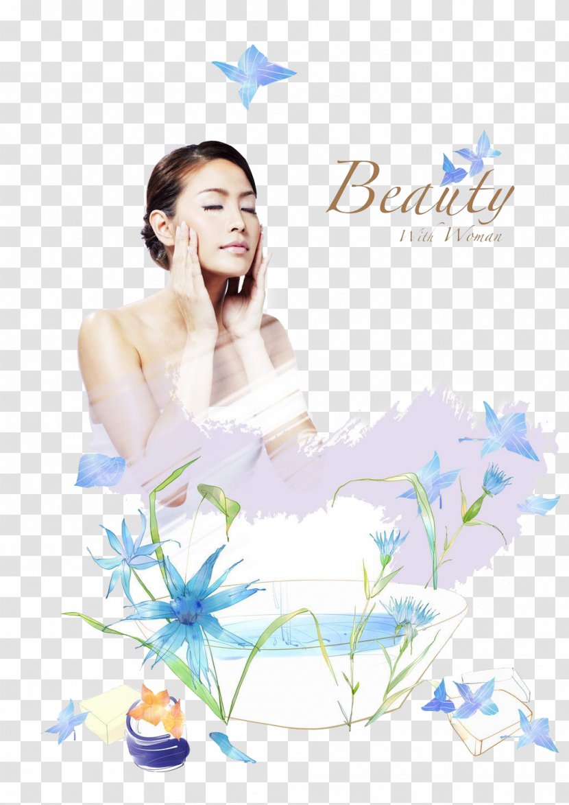 Beauty Cosmetology Skin Face - Watercolor - Wash The Of United States To Avoid Material Transparent PNG