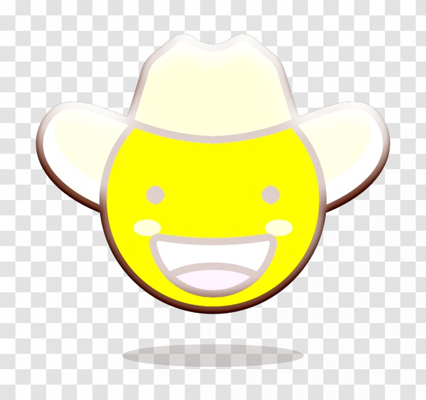 Cowboy Icon Face Hat - Yellow - Emoticon Headgear Transparent PNG