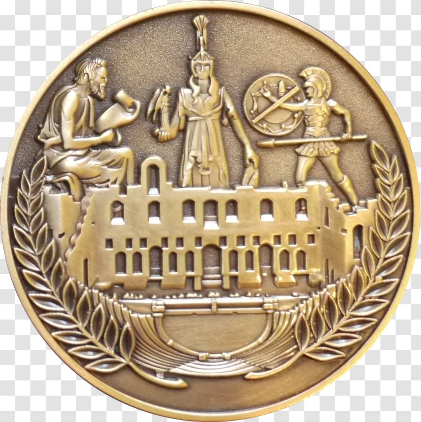 Bronze Medal Metal Gold - Parthenon Transparent PNG