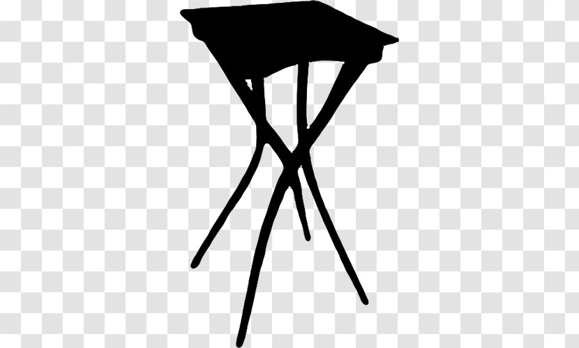 Line Angle End Tables Clip Art Product Design - Outdoor Table - Blackandwhite Transparent PNG