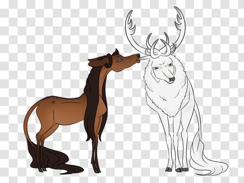 Reindeer Horse Take It Back Pack Animal Antelope - Mammal - Back? Transparent PNG