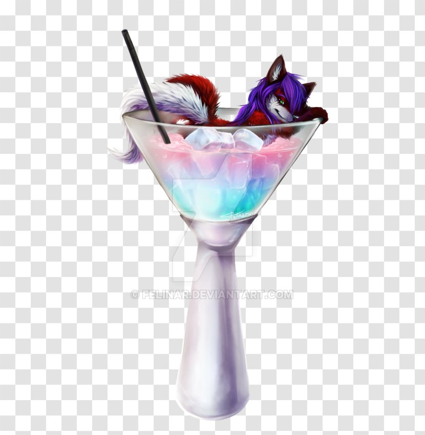 Blue Hawaii Martini Cocktail Garnish Glass - Vase Transparent PNG