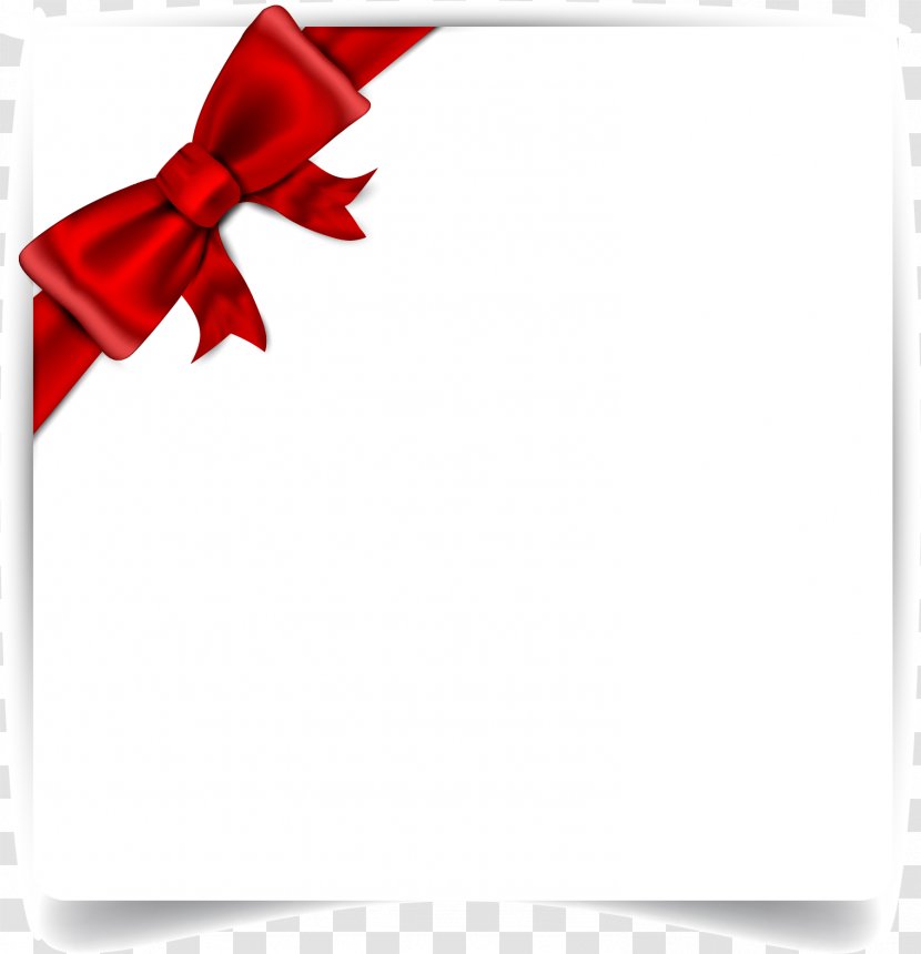 Red Ribbon Clip Art - Gift - Bow Transparent PNG