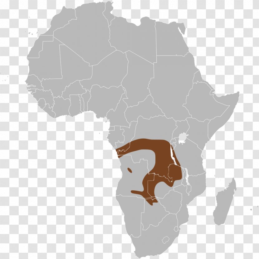 Central Africa Blank Map Vector - Collection Transparent PNG