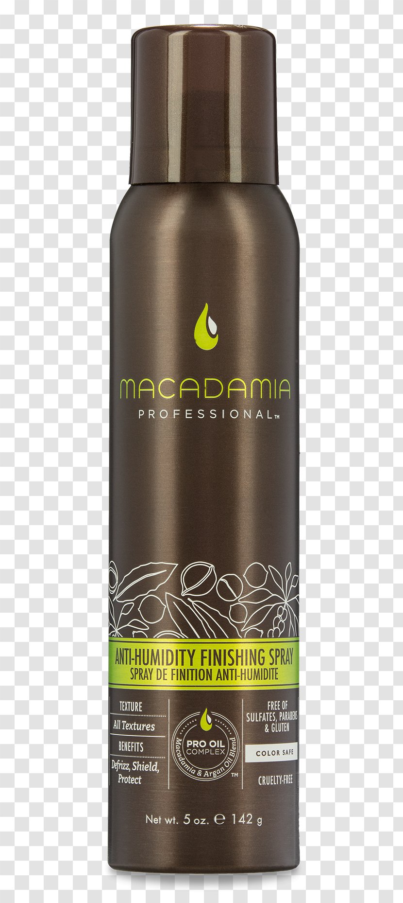 Macadamia Professional Nourishing Moisture Oil Treatment Hair Aerosol Spray Transparent PNG