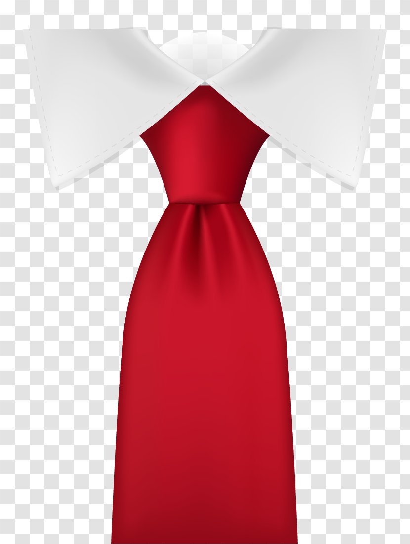 Necktie Satin Red - Vector Tie Transparent PNG