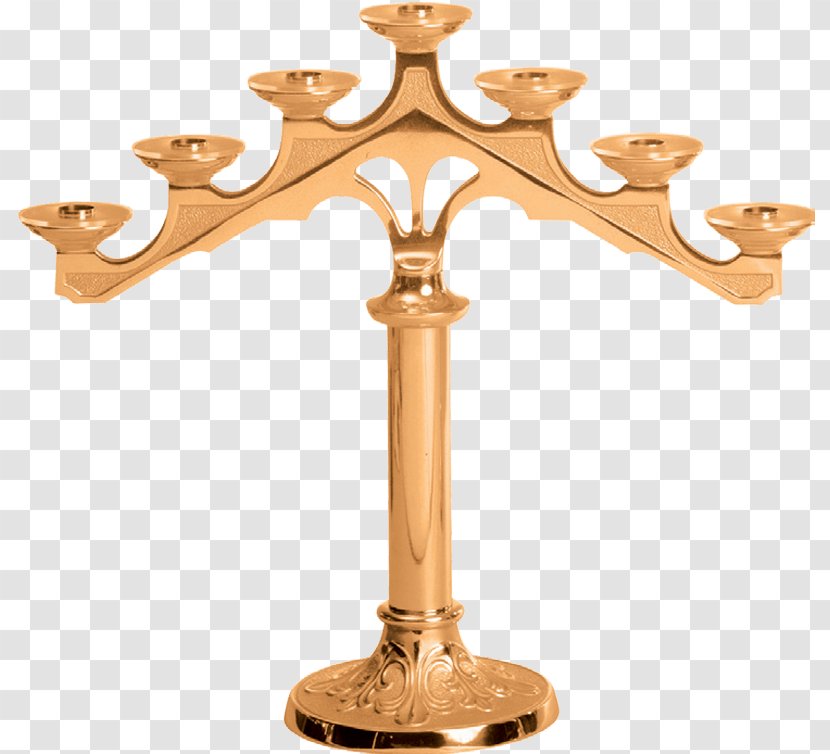 Candelabra Candlestick Paschal Candle Lighting - Bronze - Altar Transparent PNG