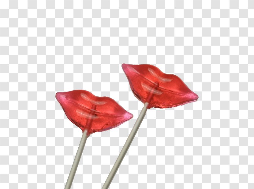 Petal Red - Lips Lollipop Transparent PNG